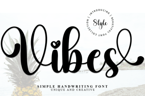 Discover Vibes: A Delicate Handwritten Font for Unique Designs
